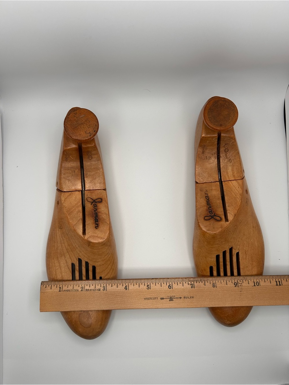 Vintage Jarmin Wooden Shoe Trees - Men’s Brown Shoe Stretchers size 8 - Picture 9 of 9